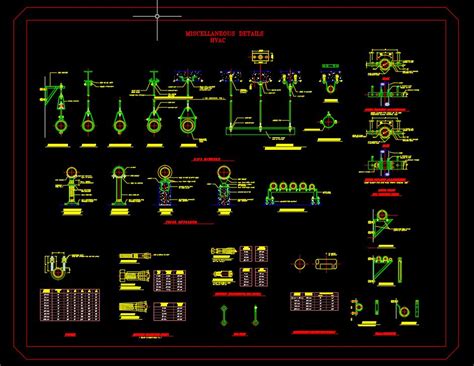 hvac miscellaneous details drawing cad template dwg cad templates