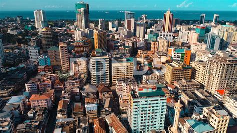aerial view of the dar es salaam city tanzania stock footage ad dar