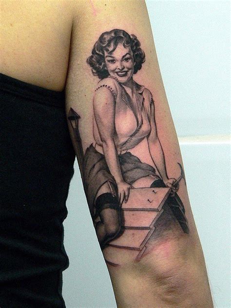 pin up girl tattoo by xavier garcia boix tattoomagz › tattoo