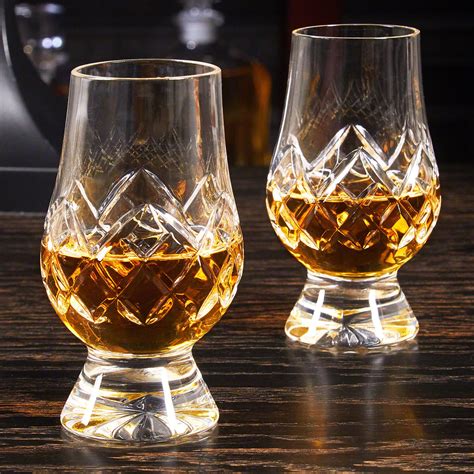 Glencairn Cut Crystal Whiskey Glasses Set Of 2