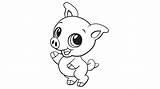 Coloring Pig Pages Pigs Cute Baby Printable Color Template Leapfrog Kids sketch template