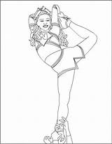 Coloring Pages Cheerleader Credit sketch template