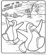 Penguin Club Coloring Pages Sled Living Night Puffles Xcolorings 1024px 102k Resolution Info Type  Size Jpeg Library Clipart Choose sketch template