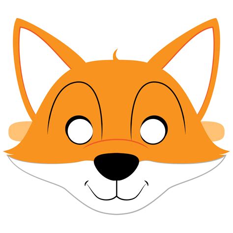 printable fox mask template  printable