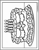 Coloring Cake sketch template