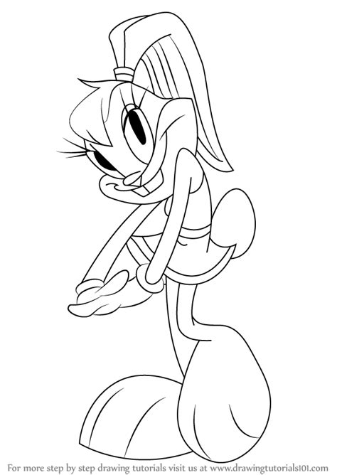 Learn How to Draw Lola Bunny from Looney Tunes (Looney