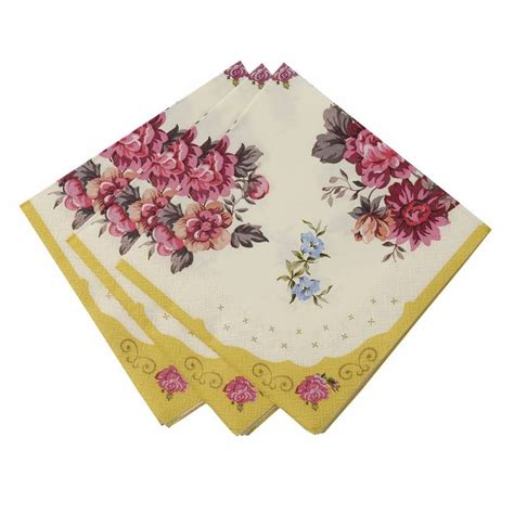 vintage floral paper napkins  postbox party notonthehighstreetcom