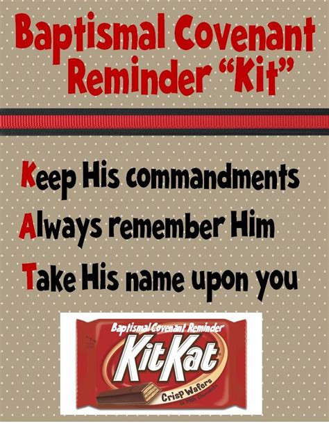 strong armor baptism talk  kit kat reminder