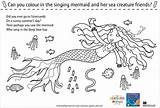 Mermaid Colouring Singing Colour Act Scholastic Resources Book Print Creature Sea Friends Her Assets Col sketch template