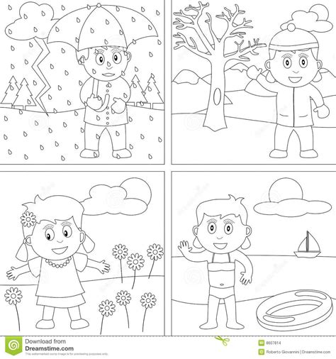 printable seasons coloring pictures  seasons coloring pages