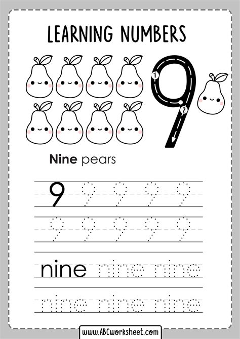 number tracing worksheets
