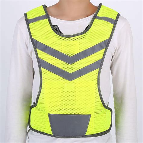 lyumo high visibility adjustable reflective safety vest  outdoor sports cycling running