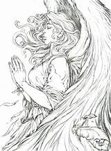 Coloring Pages Angel Printable Realistic Adult Coloriage Lucy Saint People Hard Adults Colouring Grown Ups Pant Drawing Deviantart Books Book sketch template