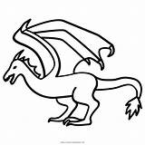 Wyvern Mythical Coloring Icon Cockatrice Dragon Serpent Wivern Drake Pages Creatures Iconfinder sketch template