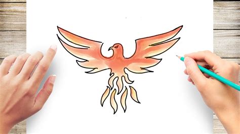 phoenix bird drawing easy articco drawing youtube
