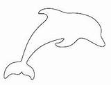 Dolphin Stencil Printable Templates Animal Crafts Pattern Template Dolphins Outline Vorlage Craft Sea Kids Schablonen Dinosaur Delphine Delphin Easy Cut sketch template