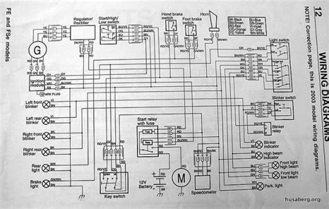 rectifier regulator wiring diagram husaberg motorcycles