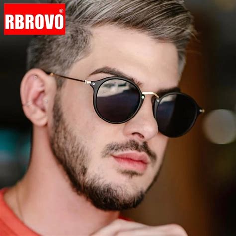 Rbrovo Metal Retro Sunglasses Men 2021 Brand Designer Eyeglasses For
