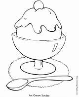 Coloring Ice Cream Sundae Pages Popular sketch template