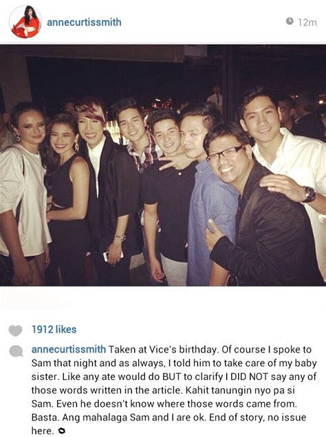 Anne Curtis Allegedly Confronts Sam Concepcion You Re Not Even Classy