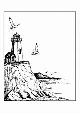 Faro Dibujo Phare Coloriage Leuchtturm Malvorlage Lighthouse Vuurtoren Kleurplaat Ausmalbild Lighthouses Kleurplaten Abbildung Herunterladen Große sketch template