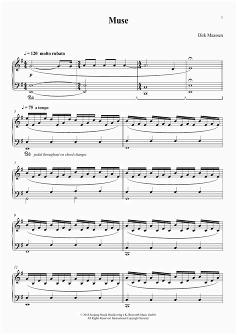 muse piano sheet music onlinepianist
