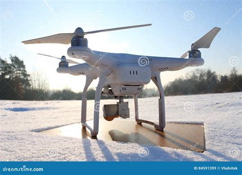 drone quadrocopter  camera stock image image  icing crop