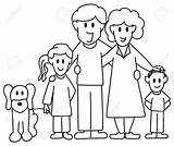 Father Mother Family Illustration Parent Drawing Vector Stock Son Dog Daughter Getdrawings sketch template
