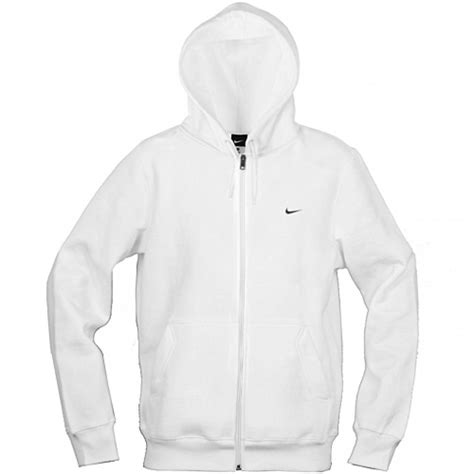 new mens xl zip front solid white nike fleece hoodie style 341573