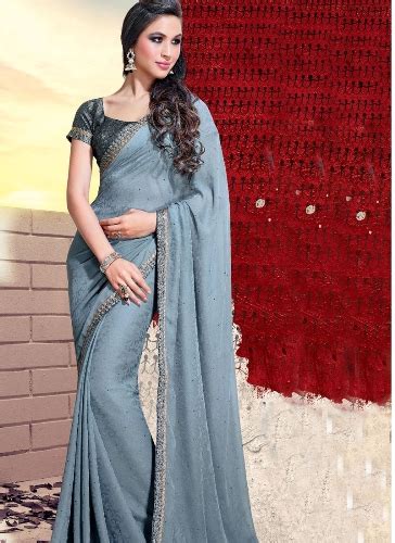 9 best looking grey sarees with pictures styles at life
