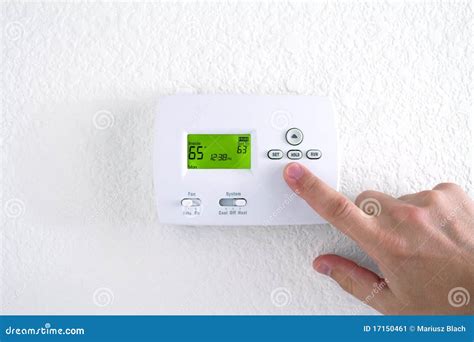 digital thermostat stock image image  energy press