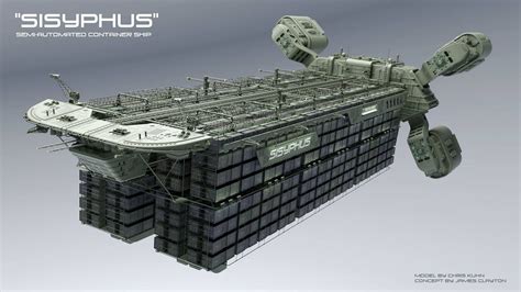 image   sci fi ship    crates