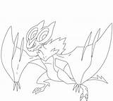 Noivern Coloring Pages Pokemon Printable Drawing sketch template