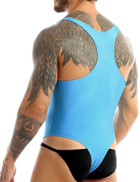 Men S Wrestling Singlet Bodysuit Y Back Sport Fitness Underwear Thong