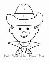 Cowboy Themed Cowgirl sketch template