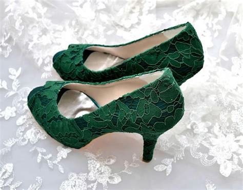 custom handmade emerald dark green guipure french lace