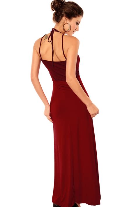 Fashion Care 2u L1291 Red Elegant Evening Maxi Dress Long Gown