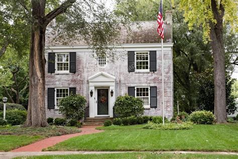 pin  shannon thomas  building home ideas colonial house painted brick house red brick house