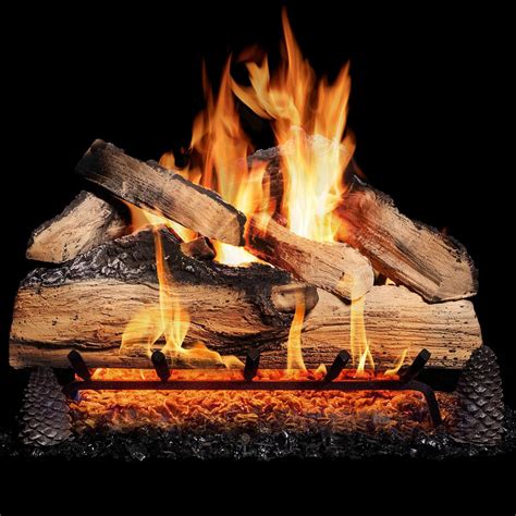 gaslogguys   grand mountain split oak vented natural gas log set  burner match light