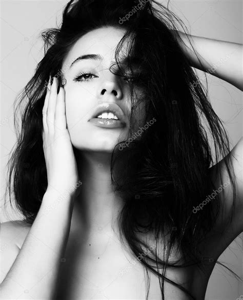 Black And White Photo Of Sexy Beautiful Female Face
