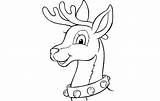 Reindeer Coloring Flying Drawing Face Pages Colouring Getcolorings Color Getdrawings Paintingvalley sketch template