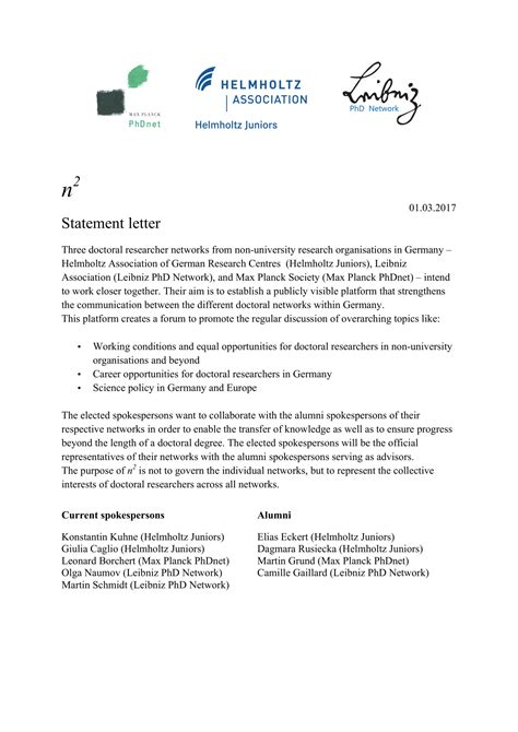 official statement letter format  examples format sample examples