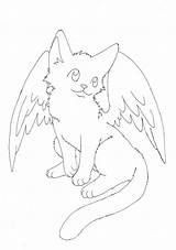 Coloring Cat Wings Pages Cats Drawing Warrior Dragon Lineart Winged Firestar Line Deviantart Warriors Chibi Template Getdrawings Choose Board Popular sketch template