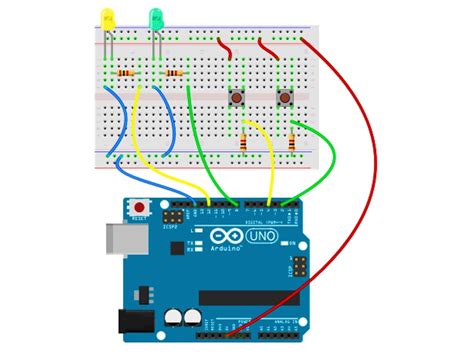 working   leds   push buttons hacksterio