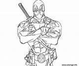 Deadpool Colorier Herois Imprimé sketch template
