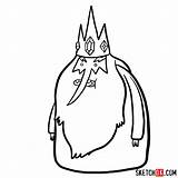 King Ice Step Draw Adventure Time Sketchok sketch template