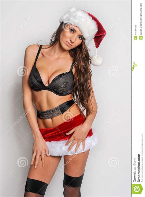 sexy santas helpermeisje stock foto afbeelding bestaande uit vakantie