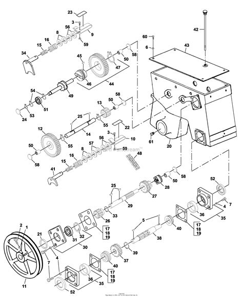 bunton bobcat ryan  jr sodcutter parts diagram  gear case