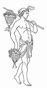 Colorare Dionysus Dioniso Bacco Romano Bacchus Frutas Supercoloring Goddesses Mitologia Griega sketch template