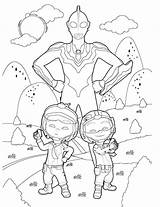Coloring Pages Ultraman Upin Ipin Cute Avengers Colouring Visit Kids sketch template